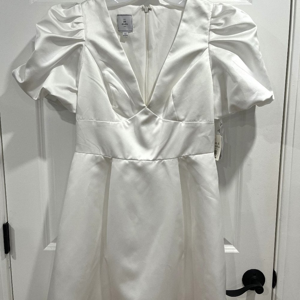 Short Satin Bridal Dress